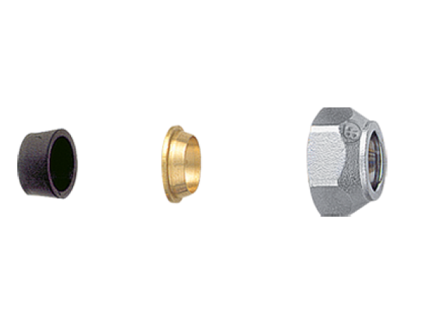 Σύνδεσμος σωλήνας χαλκού Φ16 (λάστιχο και δαχτυλίδι) Brass Form 06 - 07 - 08