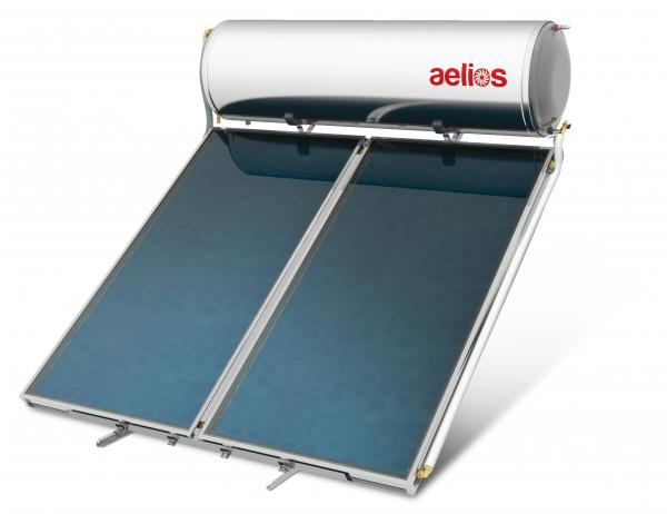 Ηλιακός Θερμοσίφωνας Nobel Aelios 200lt/3m²  Διπλής ενέργειας με δοχείο Glass και με επιλεκτικό συλλέκτη AELIOS