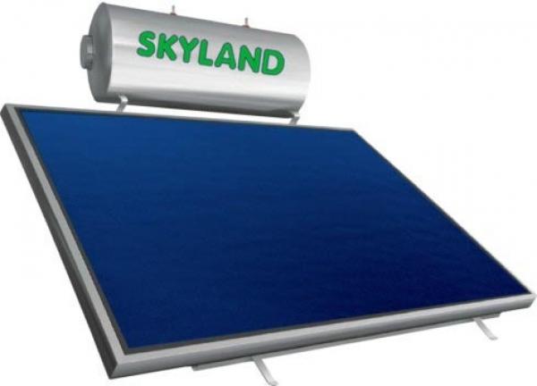 <label itemprop='name'>Ηλιακός Θερμοσίφωνας Skyland ΙΝΟΧ Διπλής 200lt/3,06m² με οριζόντιο επιλεκτικό συλλέκτη</label>