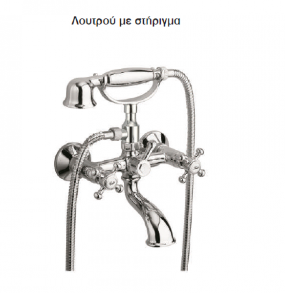 <label itemprop='name'>Μπαταρία Λουτρού με στήριγμα Σειρά ANTEA/CHROME</label>