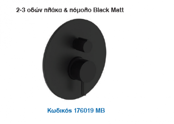 <label itemprop='name'>Σειρά ΟΝΕ ΤΟ 5/2-3 οδών πλάκα & πόμολο Black Matt</label>
